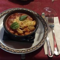 Gnocchi with vegan cheese at Frankie's in Sorrento