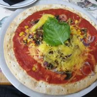 One of the standard vegan pizzas at Frankie's in Sorrento