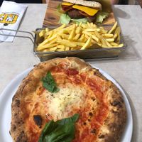 Vegan margarita, big Frank burger, x2 portion of chips  at Frankie's in Sorrento