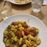 Vegan gnocchi with pesto and vegan gnocchi with mushrooms at Frankie's in Sorrento