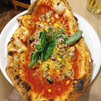 Spicy corn pizza at Frankie's in Sorrento