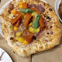 Purple potato cream pizza at Frankie's in Sorrento