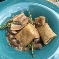 Walnut and mushroom pasta  at Frankie's in Sorrento