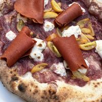 Purple potato pizza (I do not recommend)  at Frankie's in Sorrento