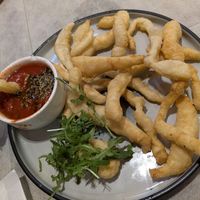 Fried pizza dough at Frankie's in Sorrento