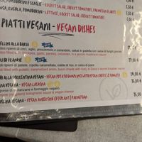 Pasta page of the menu. at Frankie's in Sorrento