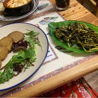Seitan & sautéed rapini  at Frankie's in Sorrento
