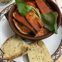 Vegan eggplant parmigiana at Frankie's in Sorrento