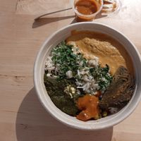 Delicious Indian bowl at Voodoo Vegan in Brussels