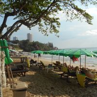 Beach below the restaurant - bring  bathing suit at Cabbages & Condoms in Pattaya