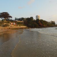 Beach below the restaurant - bring your bathing suit at Cabbages & Condoms in Pattaya