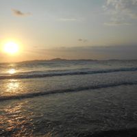 Beach below the restaurant - bring your bathing suit at Cabbages & Condoms in Pattaya