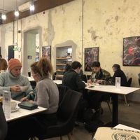 interior  at Flow Specialty Coffee Bar & Bistro in Budapest