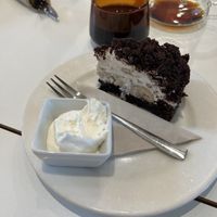 Mole cake and V60  at Flow Specialty Coffee Bar & Bistro in Budapest
