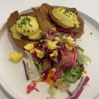 Eggs benedict  at Flow Specialty Coffee Bar & Bistro in Budapest