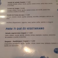 Vegetarian menu 1 at Sailorman and Friends in Povoa De Varzim