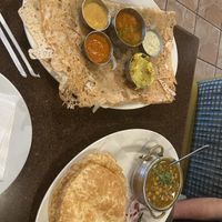 Dosai (above) and  chole bhature  at Madras Mantra in Marietta