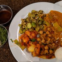 Just one of two plates that I consumed. Not pictured: dosas! at Madras Mantra in Marietta