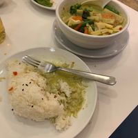 Green curry with veggies, tofu & rice  at The Loft Thai Fusion in Vallejo