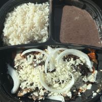 Red sauce enchiladas with mushrooms  at The Corner in Grandview