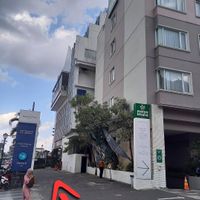 enter in the novotel parking at Padang Vegan Damai in Yogyakarta