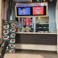 This is the small food stall  at Padang Vegan Damai in Yogyakarta