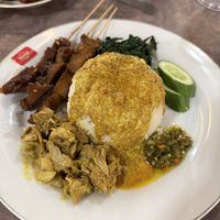 Sate Padang ayam  at Padang Vegan Damai in Yogyakarta