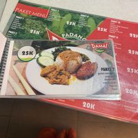 Menu  at Padang Vegan Damai in Yogyakarta