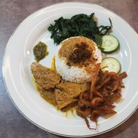 Ordered main meal at Padang Vegan Damai in Yogyakarta