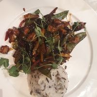 Teriyaki stir fry veg and tofu at The Grumpy Mole in Cheam