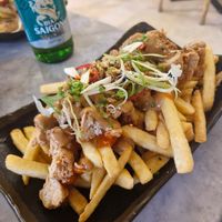 Vegan Chickaan Peanut Butter Fries at Viet Shack in Manchester