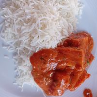 Tofu in a spicy curry sauce, but not too spicy at Maharadscha in Gottingen