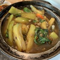 Eggplant hotpot at Tian Ci Vegan in Darlington