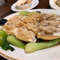 Steamed stuffed bean curd at Tian Ci Vegan in Darlington