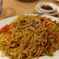 Singapore noodles at Tian Ci Vegan in Darlington