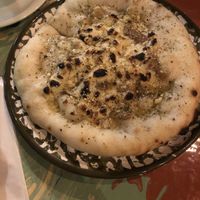 Christmas garlic bread  at Plant Club in North London