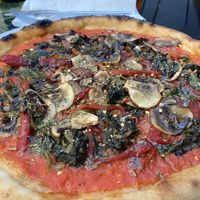 Turnip top pizza   at Plant Club in North London