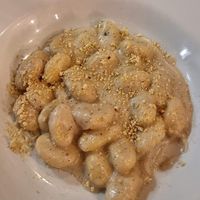 Gnocchi with pepper sauce, parmesan and truffle oil at Plant Club in North London
