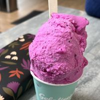 Dragonfruit and lychee sorbet   at Gelatissimo in Springfield