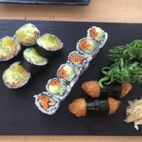 Futo maki roll (with out egg), vegetable roll, tofu skin, seewead  at Ryo Sushi in Chicago