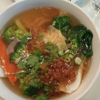 wonton soup at Golden Lotus Vegan Restaurant in Oakland