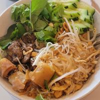 Large serving of #27. Yum Yum Vermicilli at Golden Lotus Vegan Restaurant in Oakland