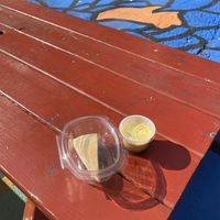 Take Away of Desserts (Vegan Flan and Cheesecake)😛💕  at Golden Lotus Vegan Restaurant in Oakland