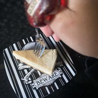 Vegan Cheesecake Didn’t Have a Chance - SO GOOD!!! 💗 (Enjoyed at Home)  at Golden Lotus Vegan Restaurant in Oakland