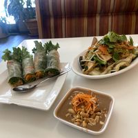 Recommend the Spring Rolls and Veggie Chow Mein 😛💕  at Golden Lotus Vegan Restaurant in Oakland