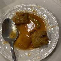 Sweet and sour chicken, so good I forgot to take a picture before we ate it  at Golden Lotus Vegan Restaurant in Oakland