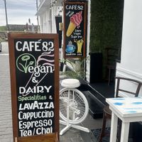 Outside signage   at Cafe 82 in Galle