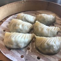 Veggie steamed dumplings are vegan and delish! at Dough Zone - Overlake in Bellevue