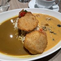 Half n’ half curry with soy meat cutlet. at M's Table in Yokohama