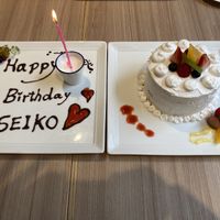 Vegan birthday cake  at M's Table in Yokohama